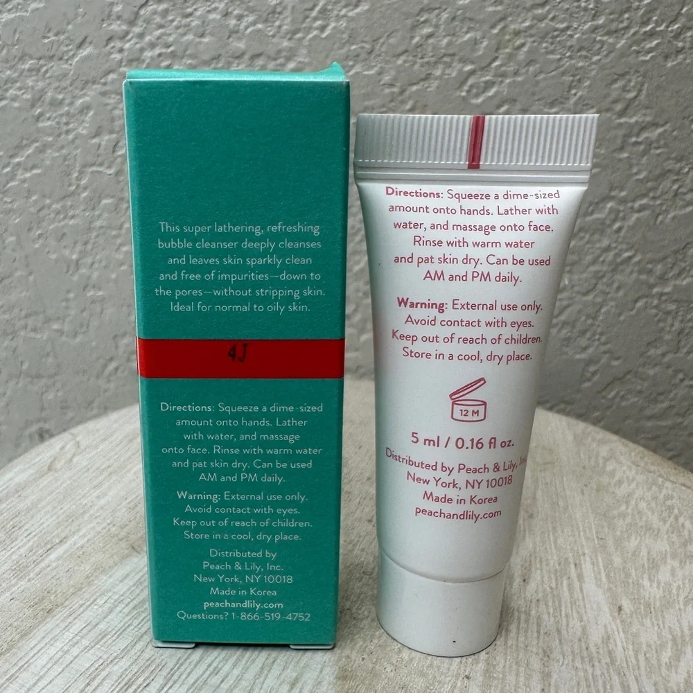 $4 🌙 Peach & Lily Hydrobubble Deep Foam‎ Cleanser NEW
